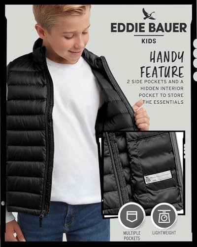 Eddie Bauer Kids' Down Vest - CirrusLite Weather Resistant Quilted Bubble Puffer Vest for Boys and Girls (5-20)4