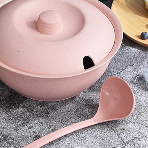F Fityle Conjunto de Talheres de Palha de Trigo Saudável para Doméstico Pote de Sopa Resistente Ao C
