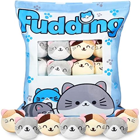 Civaner Cat Plush Pillow with Dolls Cover