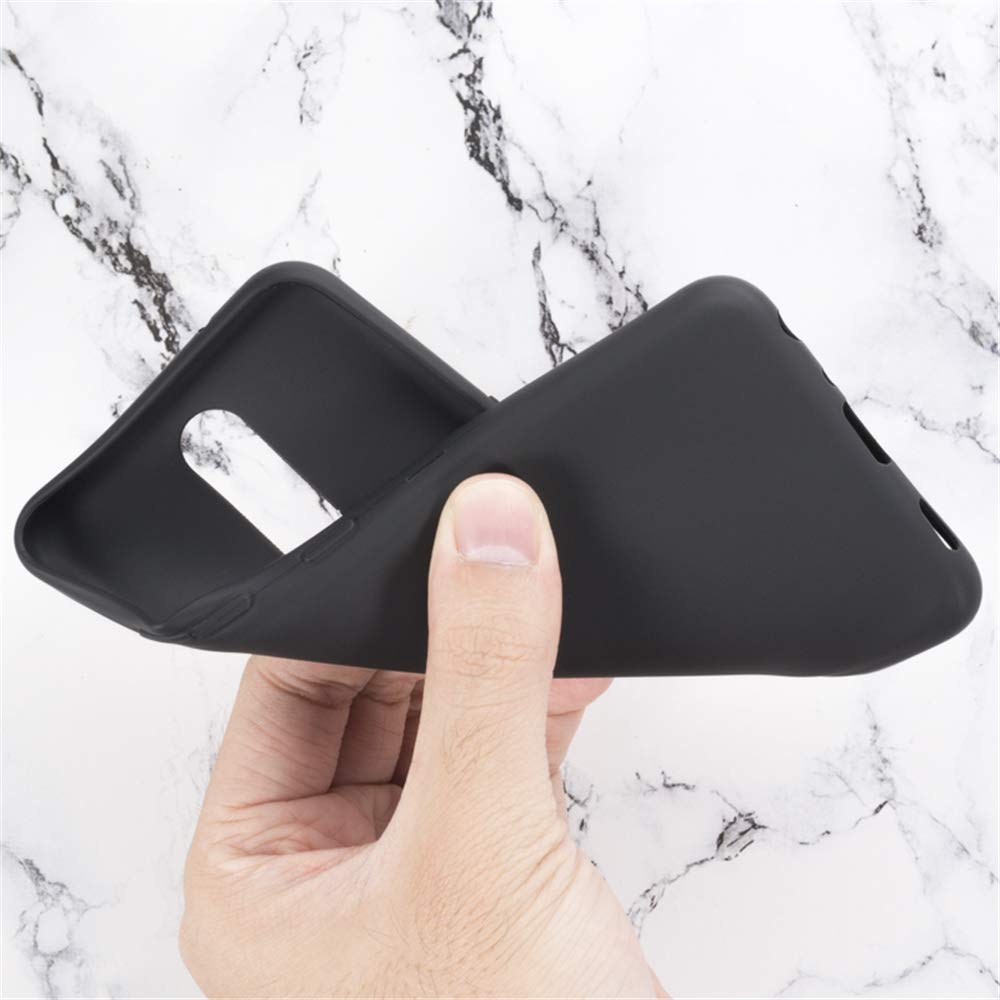 Custodia in TPU Compatibile con LG K50S, Cover Protettiva Morbida e Antiurto con Ritagli Precisi e Design Sottile Antigraffio (Nero