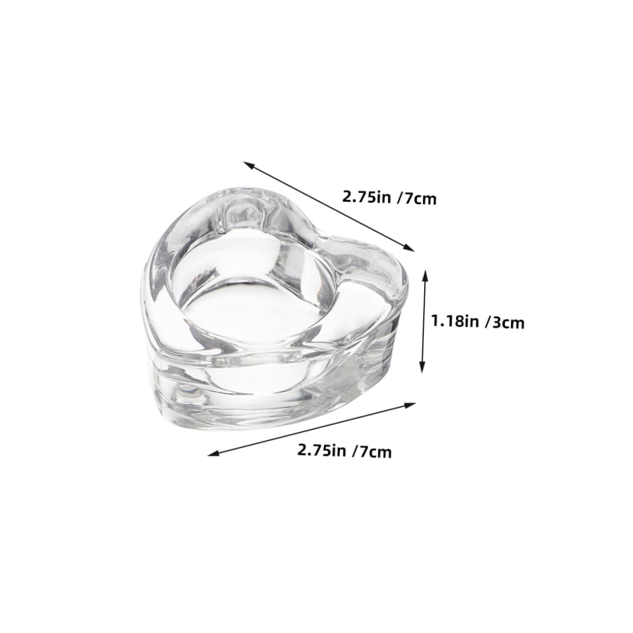 Alipis 4Pcs Heart Shaped Glass Candle Holders Clear Candle Holders for Taper Candles Elegant Decorative Candle Containers for Weddings Parties and Home Decor