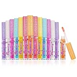 14pc Fruity Flavored Lip Gloss Set - Lip Gloss in Assorted Fruity Flavors, Non Toxic Makeup for Kids & Teens