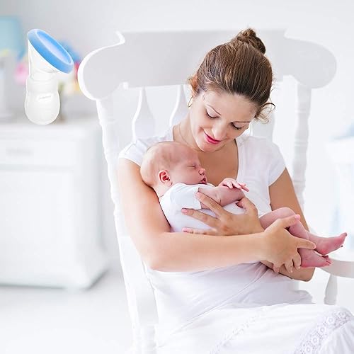 Miniatura 8 de Bomba de leche de silicona paquete de 2 bomba de leche manual con tapa protectora ahorro portátil para lactancia materna 100 silicona de grado