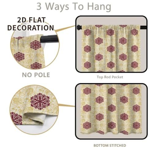 Image of Premium Printed Kitchen Sink Curtain | Washable & Dustproof Rod Pocket Counter Skirt | Perfect for Any Sink | Multicolor Cooking Theme Decor for Home & Kitchen(150cm X 70cm) (Shatkon)