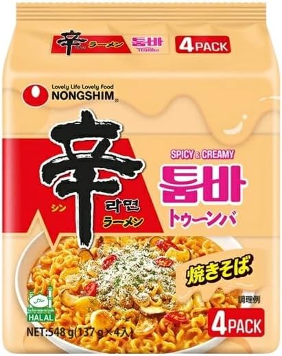 Amazon.co.jp: Nongshim 農心 辛ラーメントゥーンバ 4個 セット 3000円 