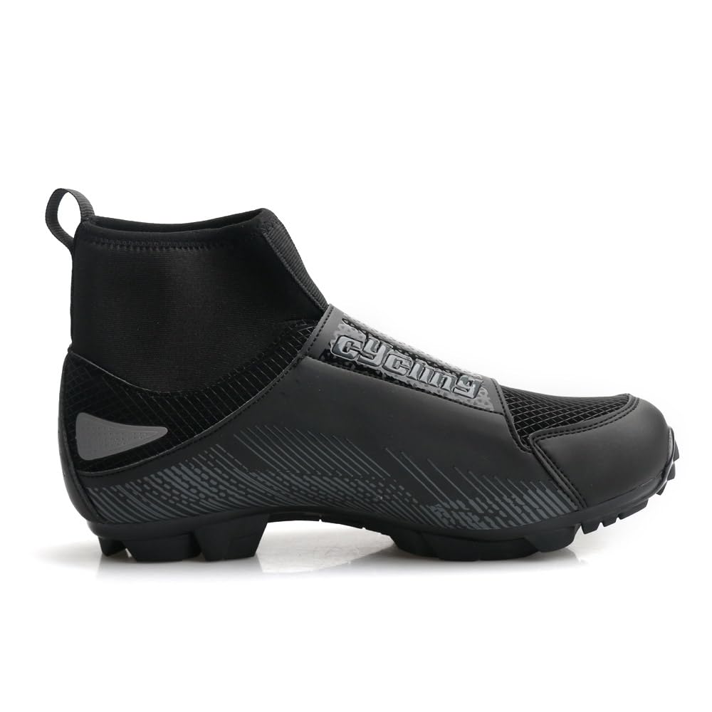 Scarpe Ciclismo MTB Invernale Antiscivolo Antipioggia, Scarpe Mountain Bike Uomo/Donna Compatibile Pedali SPD