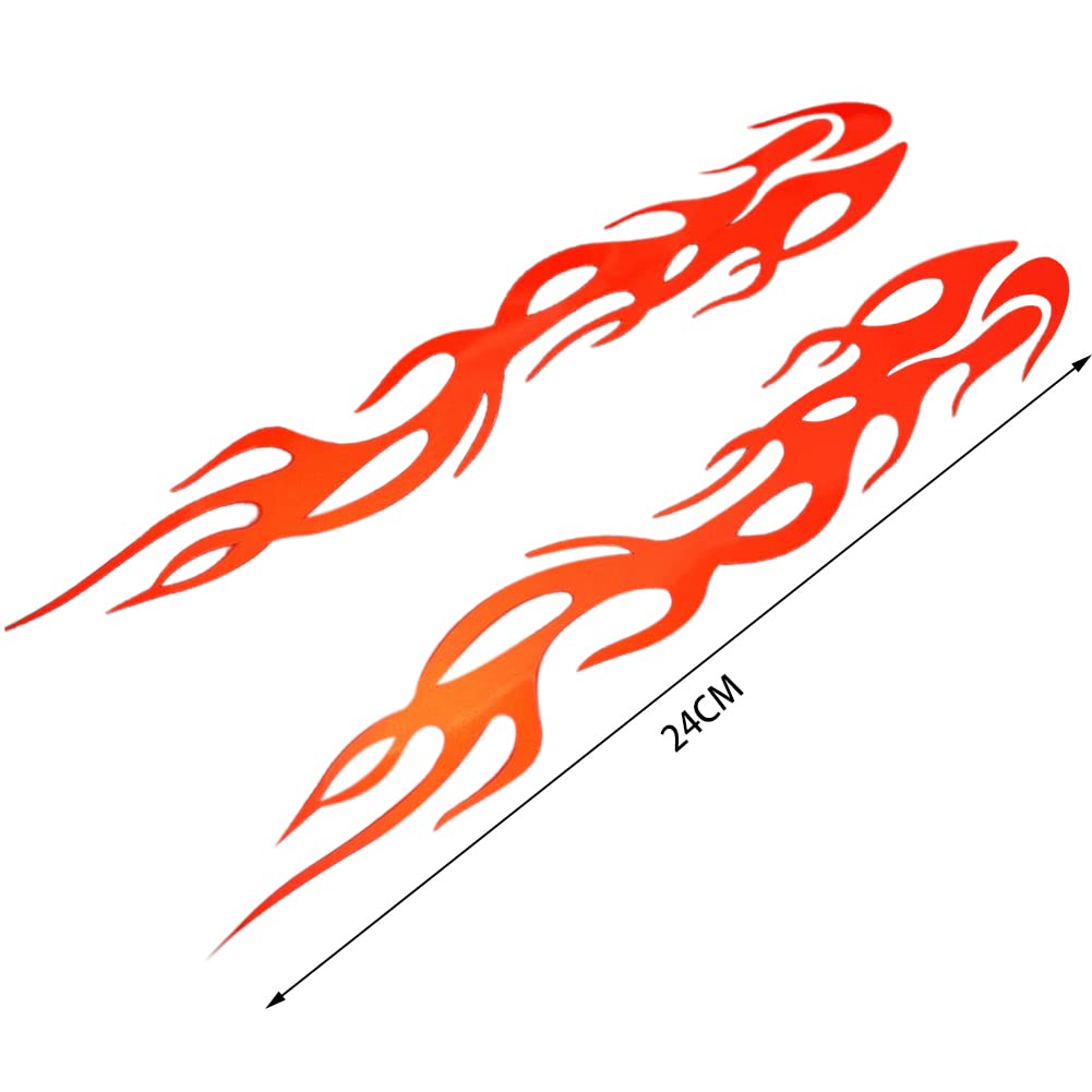 MOTO UNIVERSALE 3D Emblema adesivo Fiamma di fuoco Riflettente Decalcomania ATV EUR 8,39