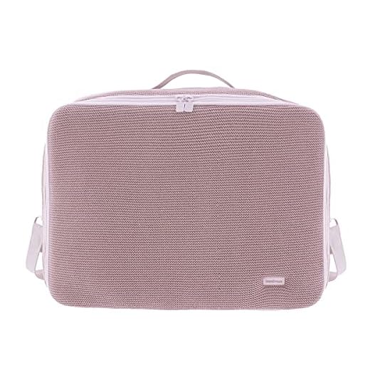 Cambrass - Maleta hospital para nacimiento del bebé - bolso de maternidad para las cosas necesarias para el recién nacido - maleta de viaje para bebés - London Rosa 12x47x36 cm
