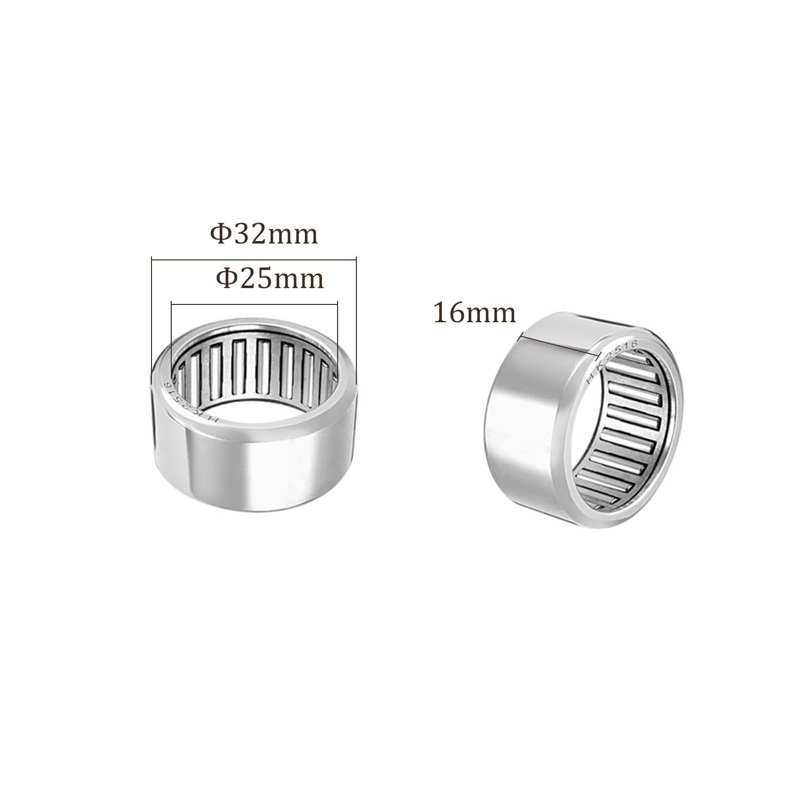 Kozelo 10pcs Roulements à Aiguilles HK2516 25x32x16mm - Acier GCr76 Haute Performance