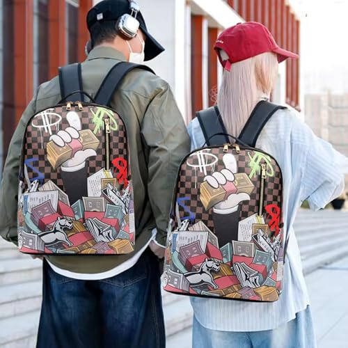 Cartoon Graffiti Backpack, Fashion Laptop Bag for Men & Women, Travel-Ready, Durable Travel/Work Backpack2