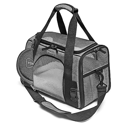 Kit Bolsa de Transporte Pet 28x25x43cm e Bebedouro Portatil Luxo Passeios Viagens Avião Carro para C