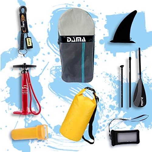 DAMA Inflatable Windsurfing Board 10’6”32”6’’ SUP with Accessories|Sail, Mast, Wind Surf Equipment, Wavesailing, Wave Board, Stand Up Paddle Board, Sailing Board, All Round Board