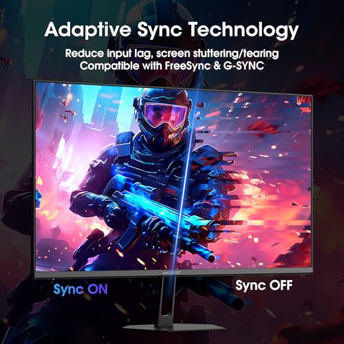 Image of Amzfast 24 Inch Gaming Monitor 200Hz FHD 1080p Computer Monitor, 1ms Adaptive Sync, 3000:1, 129% sRGB, HDR Display, Eye Care, VESA 75x75, Metal Stand, HDMI 2.0 | DP 1.4, AMZG24X1