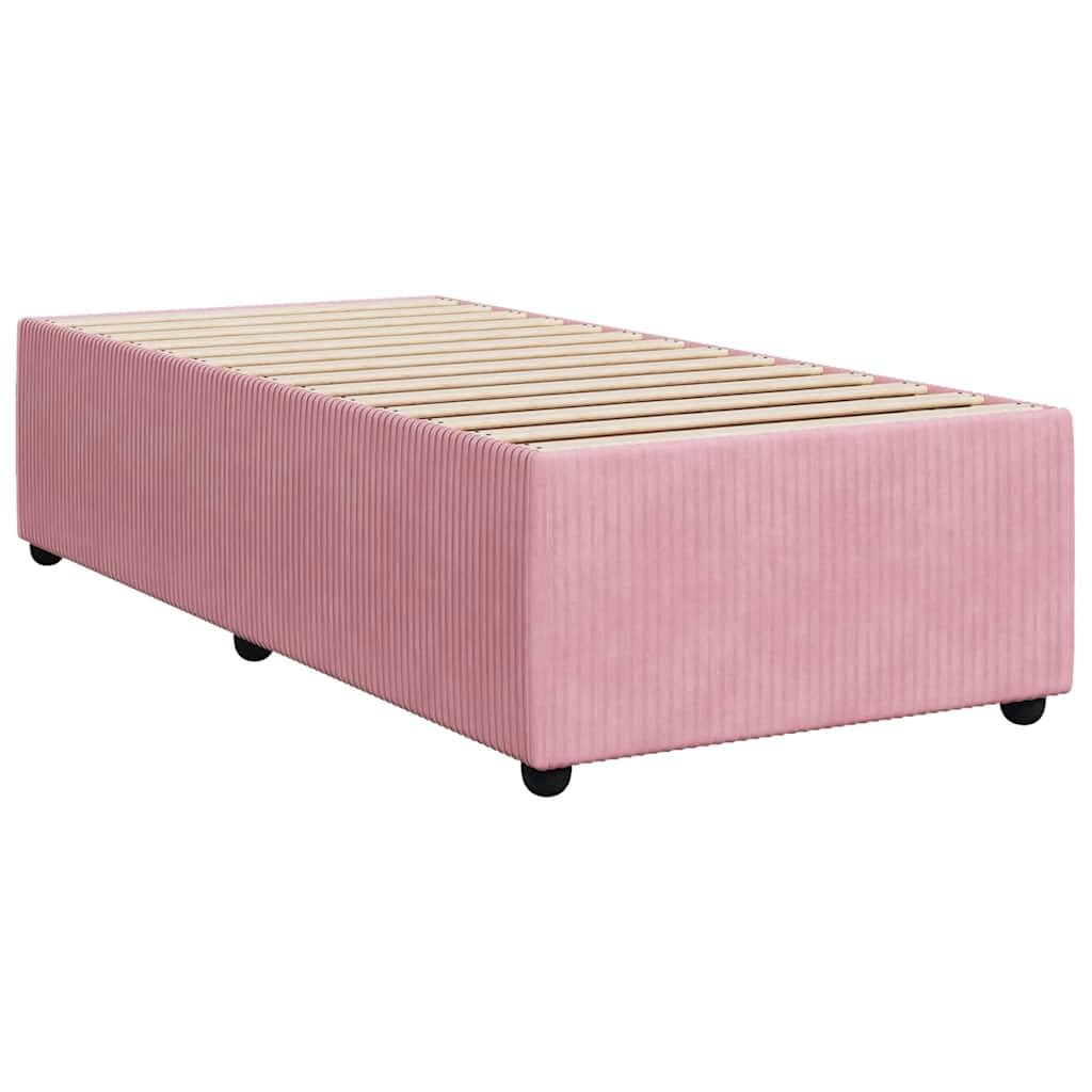 Velluto Premium Imbottito Giroletto Rosa 90x200 cm