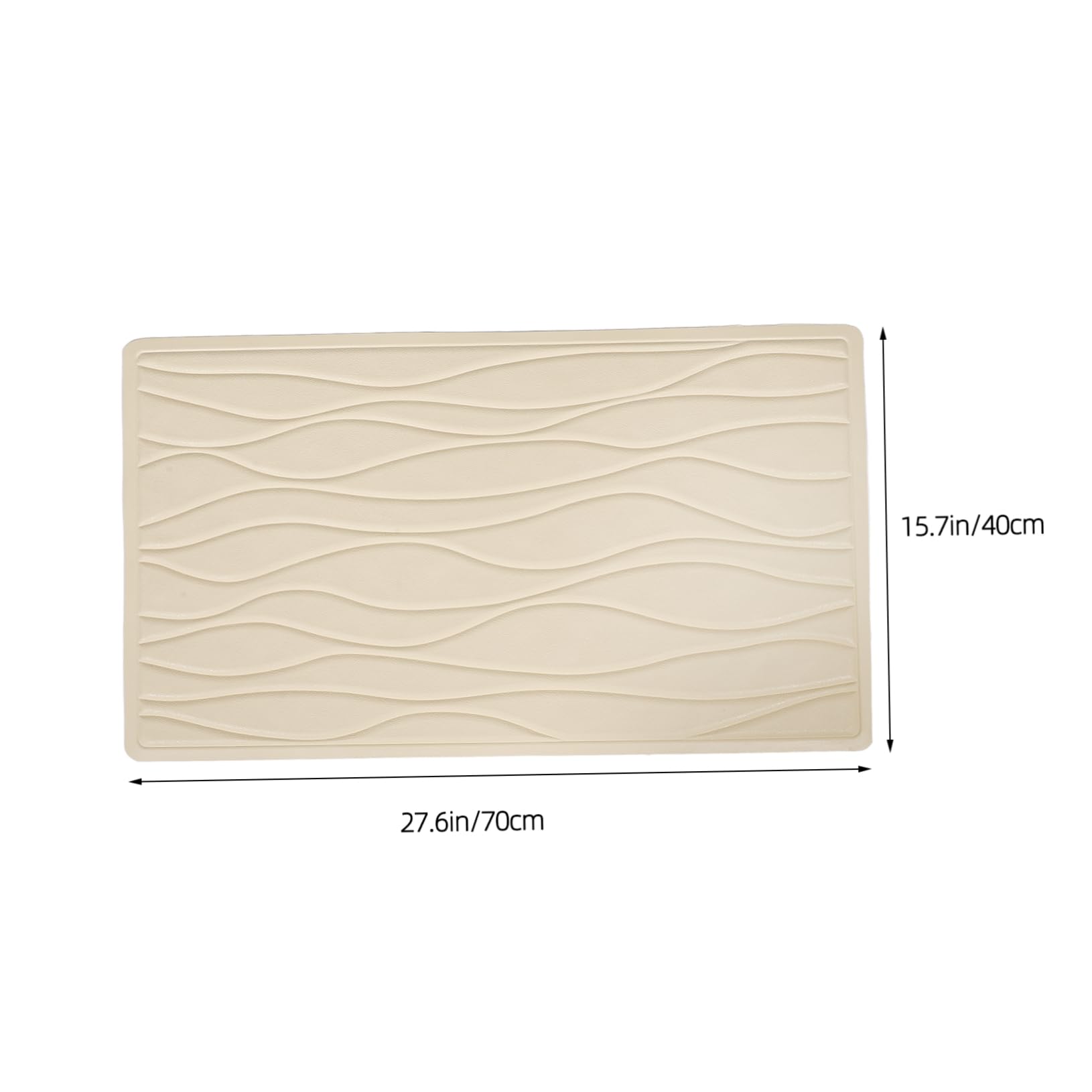 Beaupretty Alfombrilla Fuertes Baño de Goma de Antideslizante Beige con Ventosas para Ducha y Bañera, Adecuado para Hotel