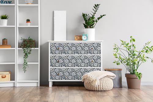 Autocollant décoratif fleurs peintes Wallfluent rouleau adhesif 100x50 cm - 3