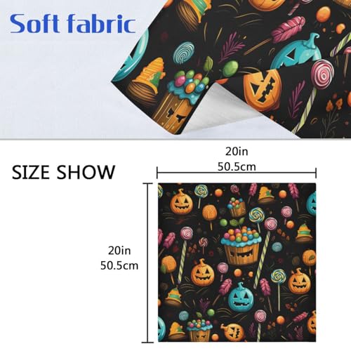 Servilletas de Tela Halloween Multicolor Set x6 20x20 in miniatura 6
