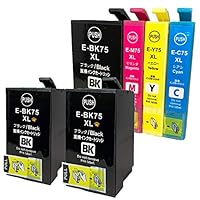 エプソンICBK75 ブラックインクカートリッジ 4個セットとマゼンダ1個 エプソン純正インク 大容量 ブラック ICBK75