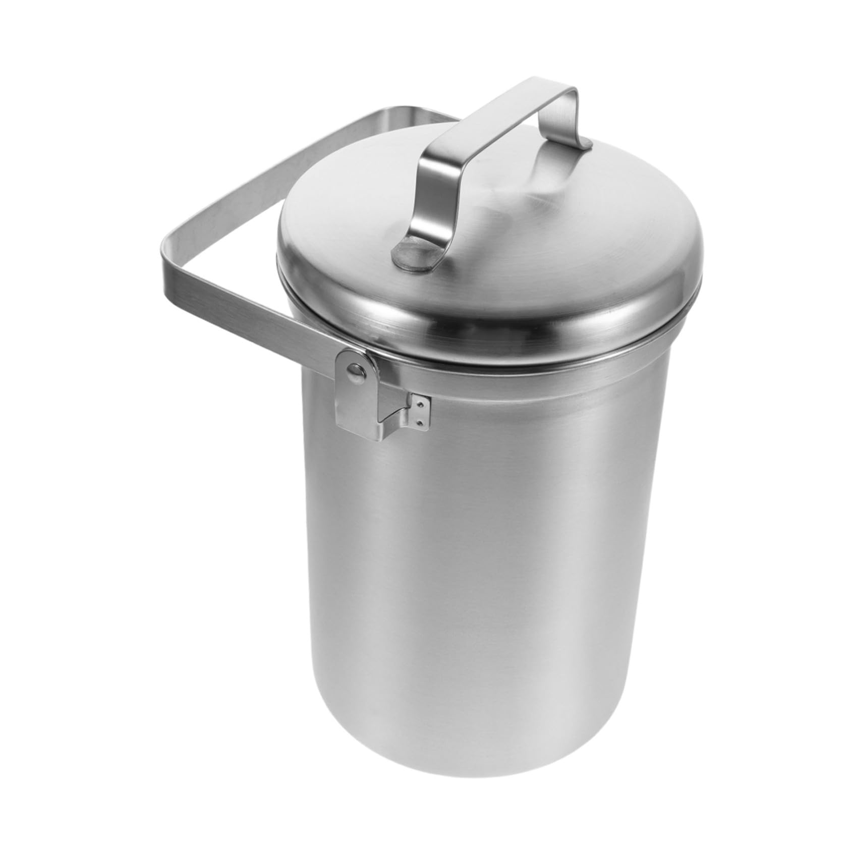 Abaodam Seau à Compost et Facile à Nettoyer en Acier Inoxydable 3l Cuisine avec Couvercle, Design Élégant pour Plan de Travail Cuisine