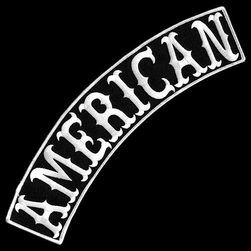 Miniatura 9 de VEGASBEE Parche bordado americano para planchar para chaqueta de motociclista, chaleco de motociclista, top rocker, 12 pulgadas, tamaño original de