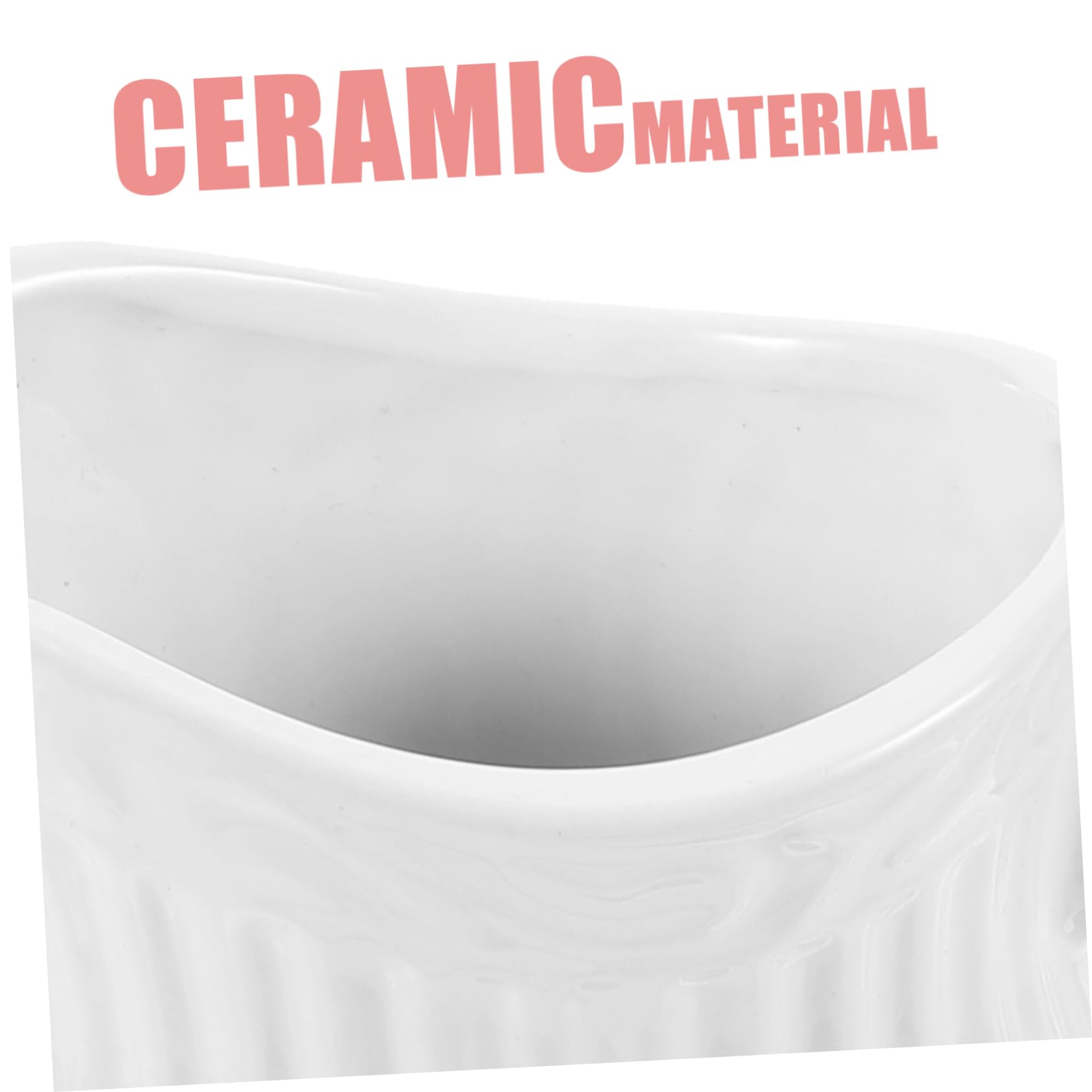 Vase Pichet en Céramique Blanche Style Ferme, Décoratif | Forme Pichet Européenne, pour Fleurs et Plantes Hydroponiques, Boutique de Fleur ou Maison