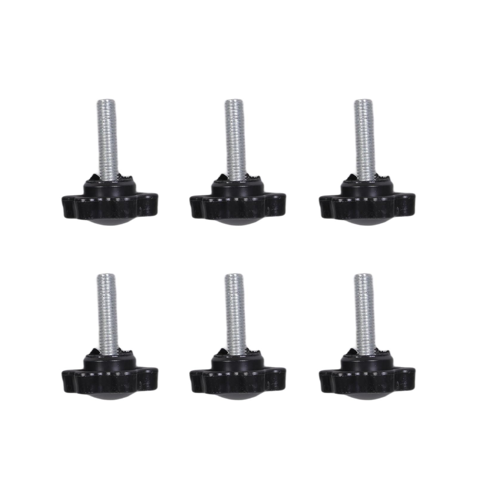 6Pcs Tighten Bolt Nut Knob 5mm Thumb Screw Knob Hexagonal Head Handle Hand Screw Knurled Grip Knurled Grip