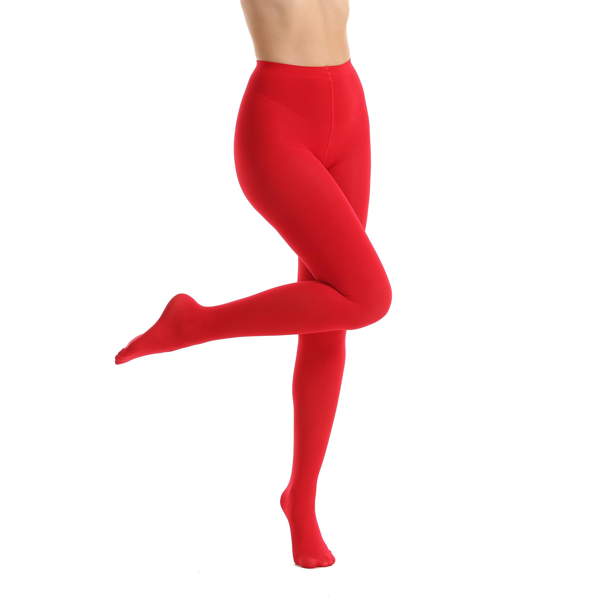 IDQD Women's 80 Denier Opaque Tights, Microfiber Run-Resistant, Ultra Soft & Stretchy