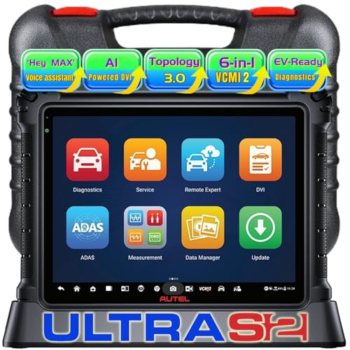 Autel MaxiSYS Ultra S2 OBD2 Scanner, 2025 New Diagnostic with AI, Upgraded MS Ultra, 6-in-1 VCMI2, Topology 3.0, EV Tests, WiFi 6, 48+ Services, Motor Truspeed Repair, Multi-Point DVI, ECU Programming -  MS Ultra S2 250327
