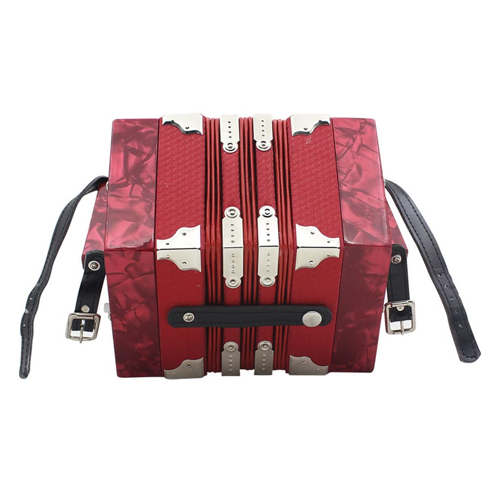 Ziehharmonika-Instrument, Professionelle Ziehharmonika 20 Tasten 40 Reed mit Tragetasche mit Aufbewahrungstasche für Kinder Erwachsene