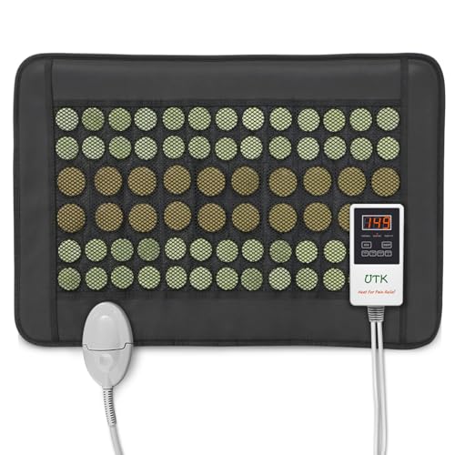 UTK Heating Pad for Back, 5X Deeper Back Pain Relief, Far Infrared Heating Pad with Natural Jade...