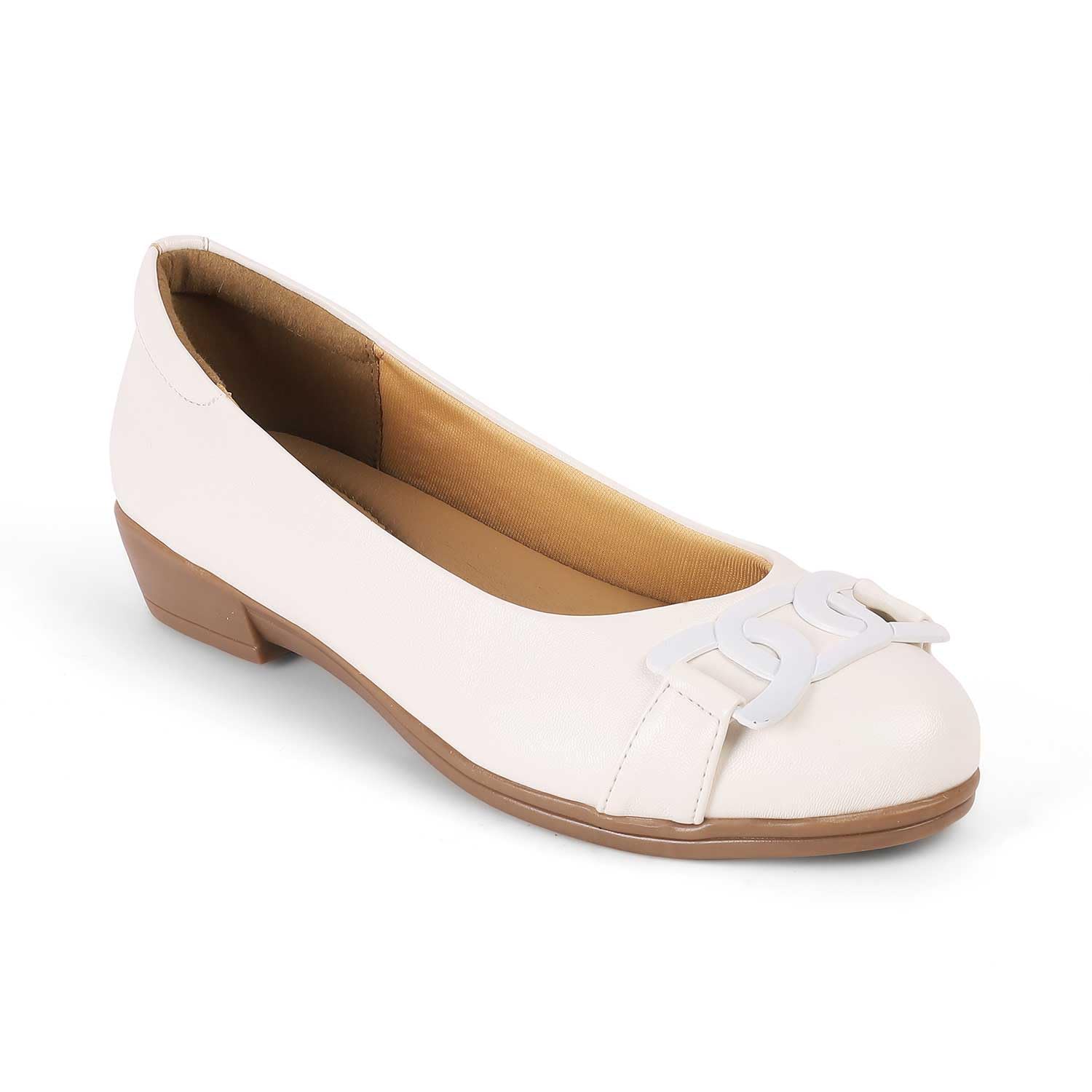 tresmode BOLINGO Womens Ballerina Shoes Footwear White, 5 UK / 38 EU - Round Toe Ladies Ballet Flats Formal Casual Comfortable Wear (B0DJDCG4MG) Amazon Price History, Amazon Price Tracker