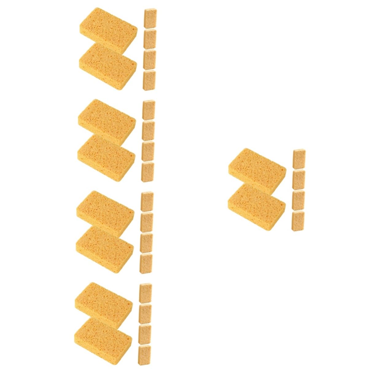 IMIKEYA 5 Sätze Küchenreinigungsschwamm Wiederverwendbarer Schrubbschwamm Scheuerschwamm Reinigungszubehör Haushaltsreinigungsschwamm Wiederverwendbarer Spülschwamm Yellow 6 Stück * 5