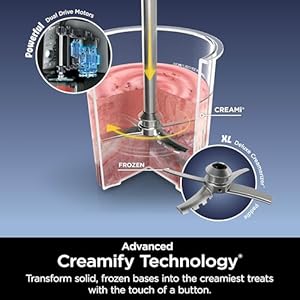 Ninja NC501 CREAMi Deluxe 11-in-1 Ice Cream & Frozen Treat Maker with 2 XL Family Size Pint Containers, Silver (Renewed) Ninja NC501 CREAMi Deluxe 11 in 1 Ice Cream Frozen Treat Maker with 2 XL Family Size Pint Containers Silver Renewed