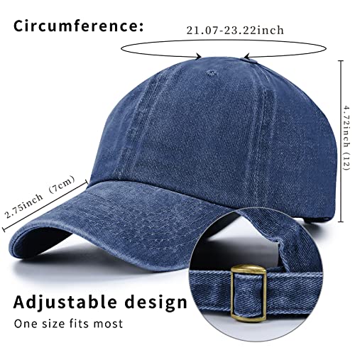 Image of Baseball Cap Unisex Vintage Washed Distressed Cap,Retro Adjustable Dad Hats,Baseball Hat for Men Women
