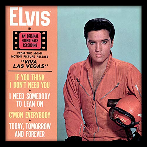 Elvis Presley Viva Las Vegas Framed Classic Album Sleeve Memorabilia, Multi-Colour,12-Inch