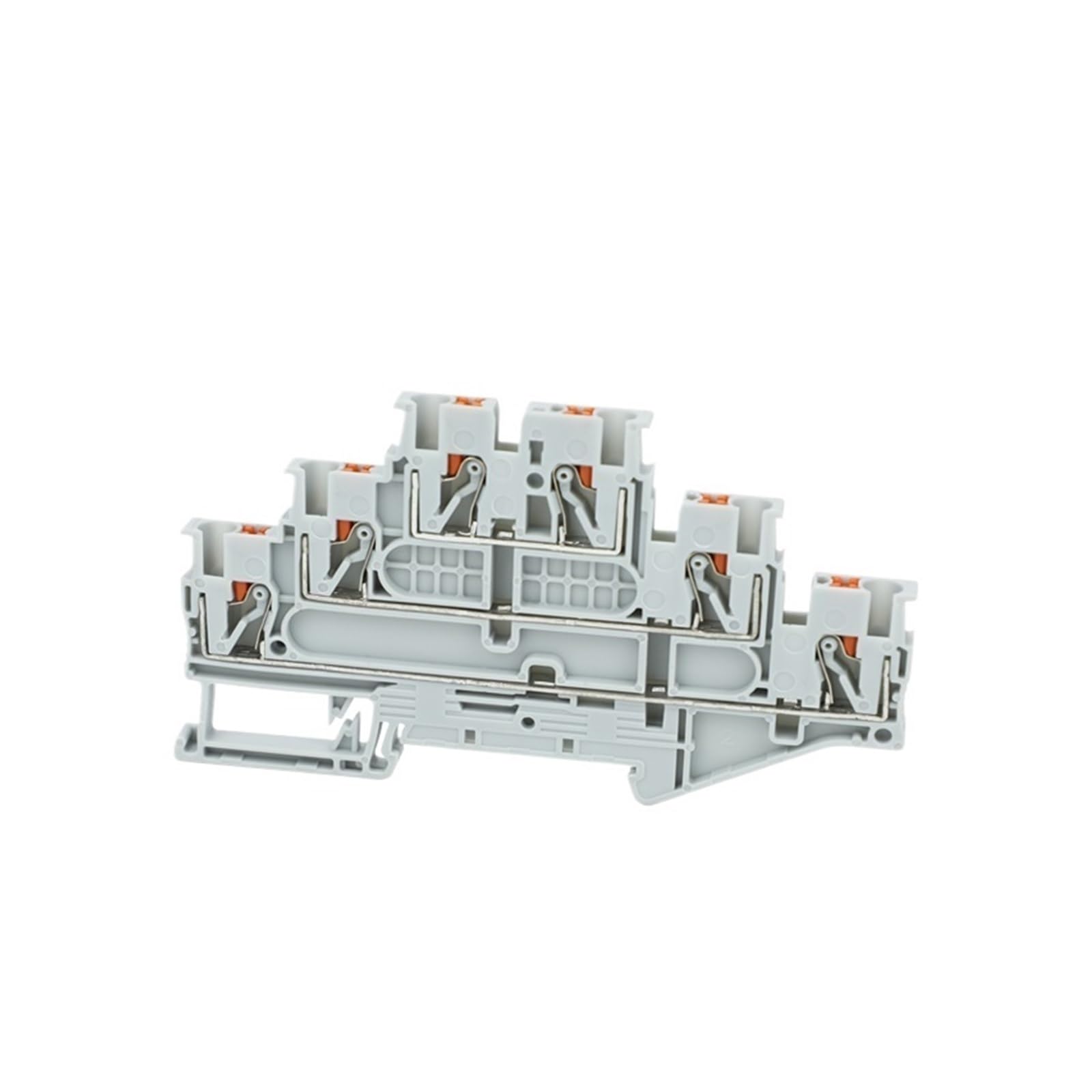 Connecteur de câblage enfichable PT2.5-3L, 10 pièces, Triple 3 niveaux, câble 2.5 mm², électrique .5mm, bornier sur Rail Din PT(PT2.5-3L-Orange)