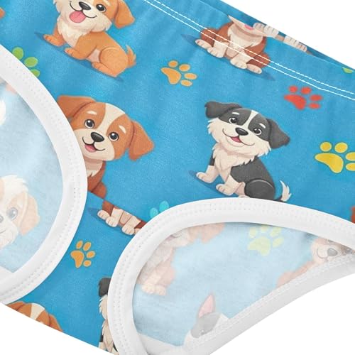Animal Toddlers Underwear Floral 2t Cotton Little Girl Panties Cute Puppy Claw Cartoon Dogs Briefs Undies Kids4