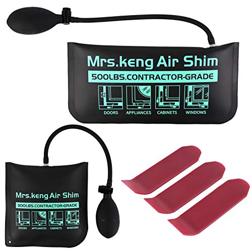 Air Wedge Shim Kit & Pump - Inflatable Shim Bag, 2 Sizes, 300 & 500 LB Rating