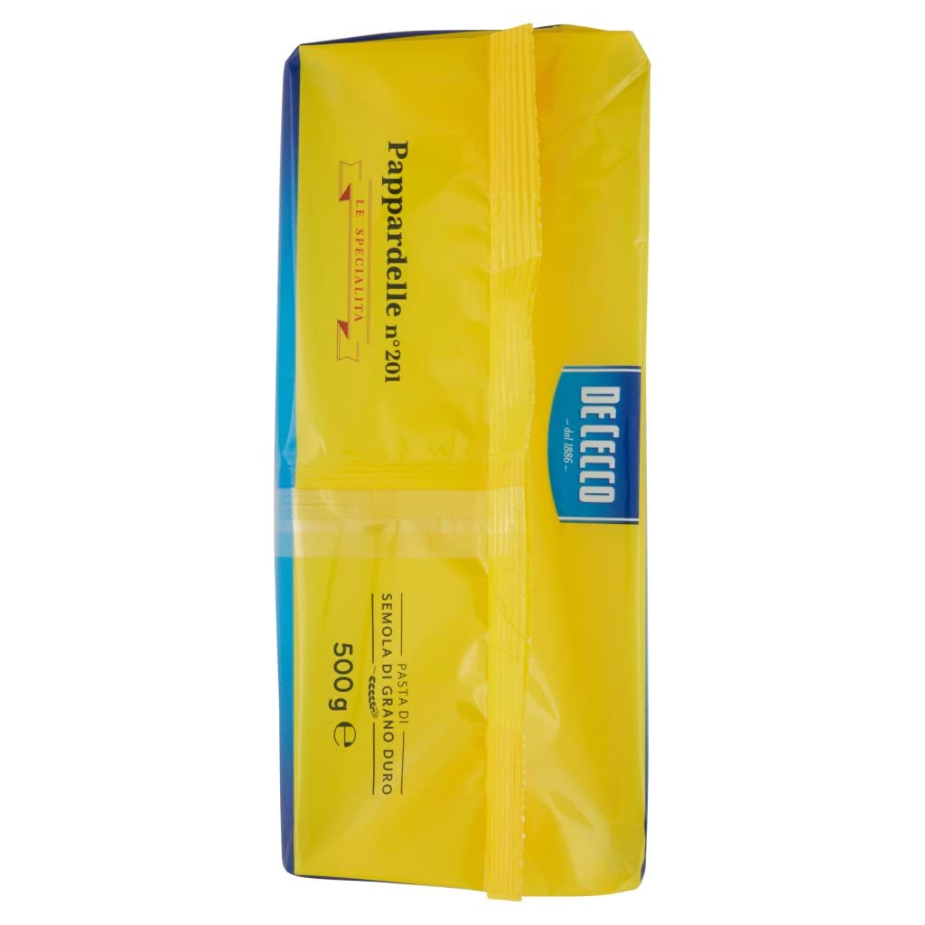 Italian Gourmet Pappardelle N°201 Pasta italiana aus Italien 20 x 500g | Breite Hartweizen-Bänder, trafila ruvida per sughi ricchi, ideale für Ragù, Gesamtnettogewicht 10 kg + Kostenlos Polpa 400g