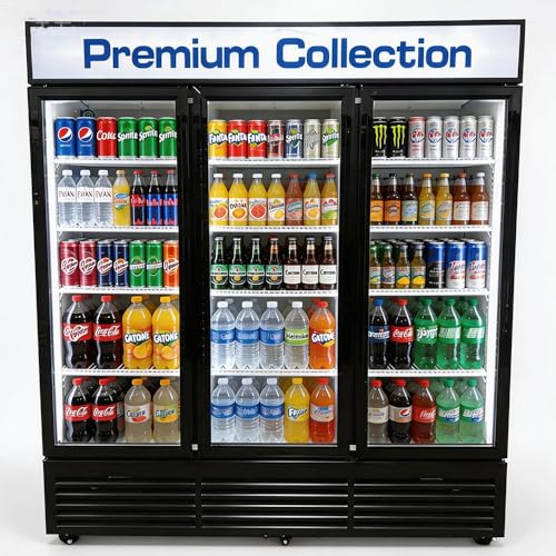 NAFCOOL 71” Wide Commercial Beverage Refrigerator...