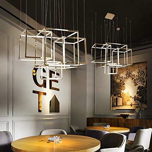 Éclairage géométrique LED carré pour illuminer les grands salons sombres - 6