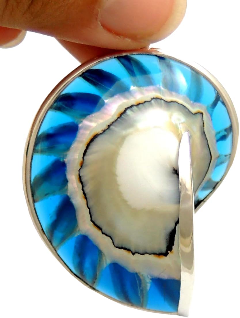 Mother of Pearl Shell Pendant, 925 Sterling Silver Mother of Pearl Necklace for Women Men Handmade Mother of Pearl Necklace Jewelry SA060 - Image 7