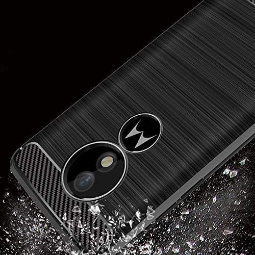 Image of Hybrid Carbon Fiber Back Case for Moto G6 Plus (Black)