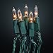 Produktbild HELLUM 502015, 200-tlg. Mini-Lichterkette, grün/klar, für außen, Fassungsabstand: 15cm, Zuleitung 10m, GL: 39,85m, Pisellokerze mit Stecksockel, inkl. Ersatzlämpchen