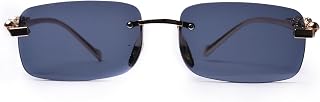 ASD ENTERPRISES Retro Rimless Rectangle Sunglasses for Men Women Trendy Frameless Tinted Lens Eyewear Price In India