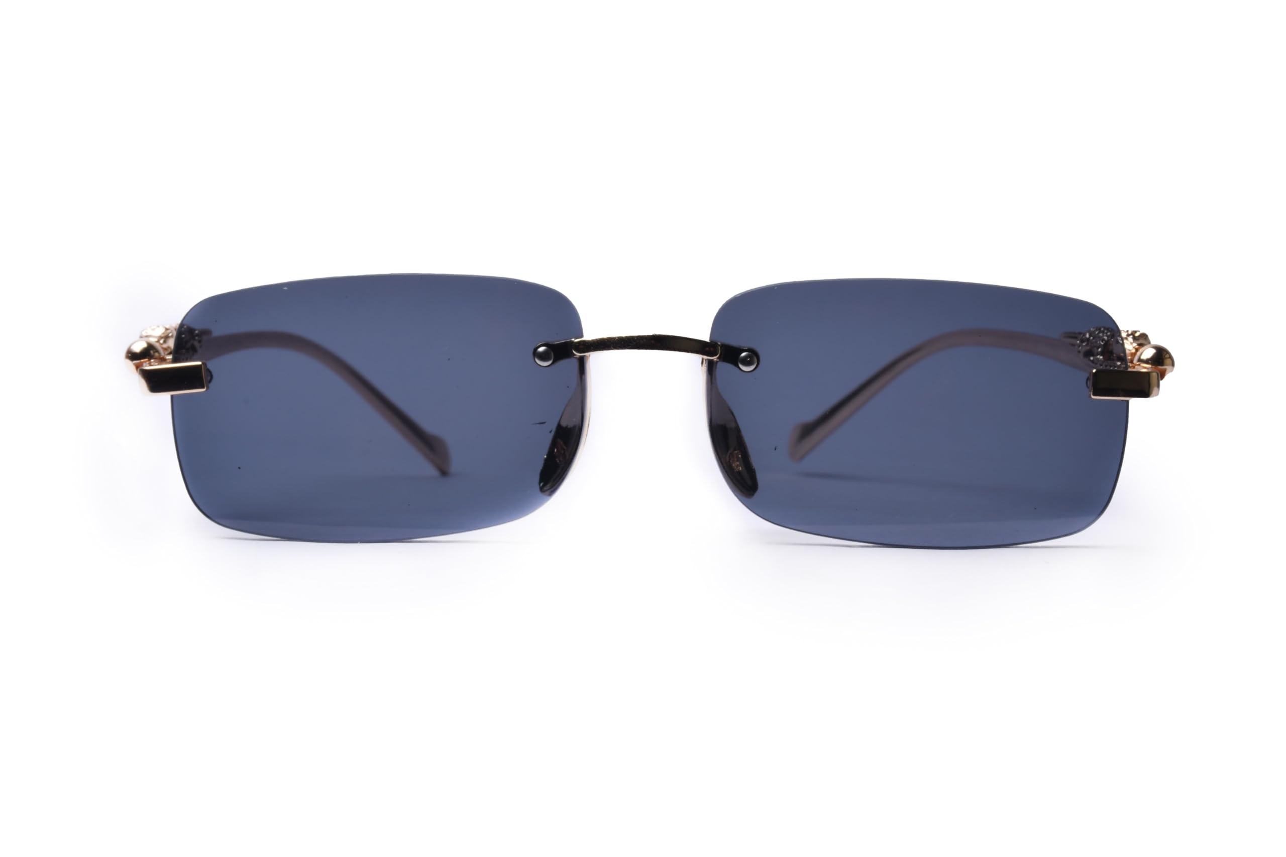 ASD ENTERPRISES Retro Rimless Rectangle Sunglasses for Men Women Trendy Frameless Tinted Lens Eyewear-picture-12