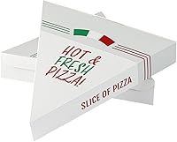Vista 21 de Restaurantware Eco Pie - Cajas de pizza de 9.3 x 10.3 x 1.8 pulgadas, 100 contenedores de rebanadas de pizza con cubierta de almeja, con bloqueo