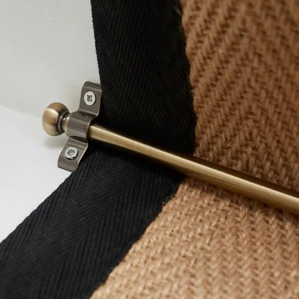 13 x Bulldog Stair Rods - Antique Brass Decorative Stair Rod with Ball Finials, 725mm x 10mm, for Stair Runners up to 700mm