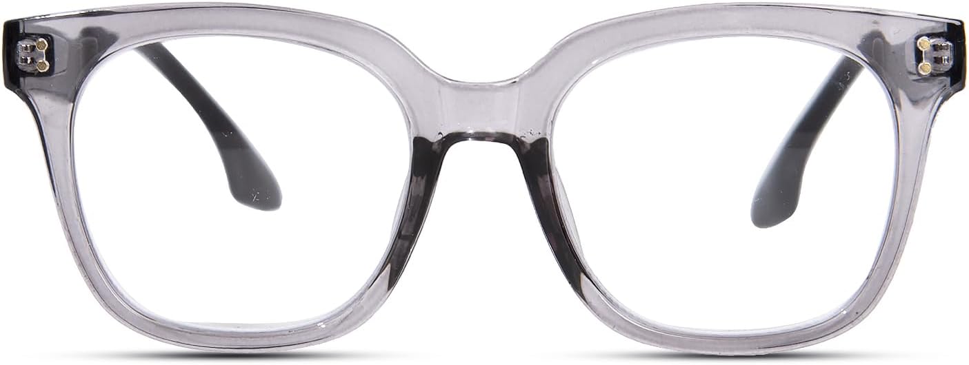 Avaeye Oversized Reading Glasses for Women Men Large Square Frame Readers Trendy Eyeglasses with Spring Hinges