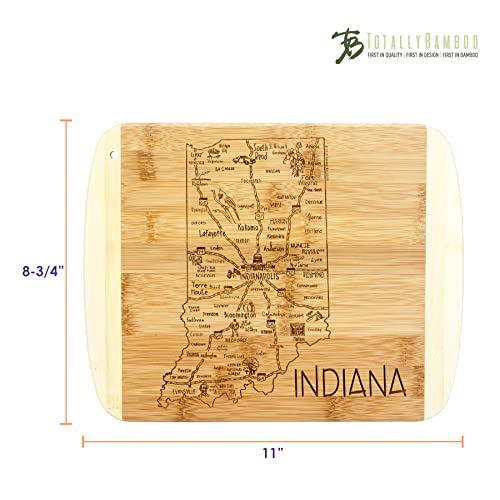 Image of Totally Bamboo A Slice of Life Indiana Engraved Map Cutting Board